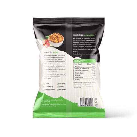 Glutensiz & Vegan Protein Chips Sebzeli