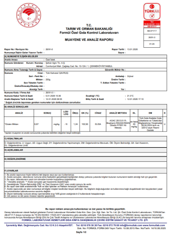 GLUTENSİZ ÇEKİRDEK TÜRK KAHVESİ