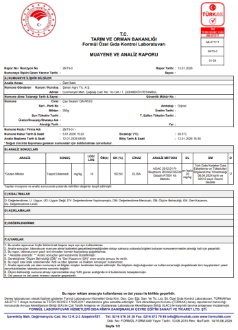 GLUTENSİZ ÇAY SEYLAN